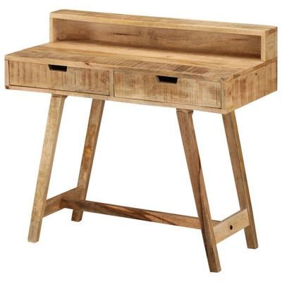 vidaXL Biurko, 100x45x90 cm, surowe drewno mango