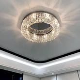 Plafon kryształowy glamour, nowoczesny 80cm złoty STELLA GOLD ADANI AD111