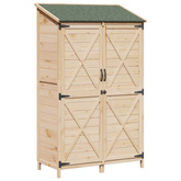 Shed ogrodowy naturalny 106 x 56 x 176,5 cm Drewno Świerkowe