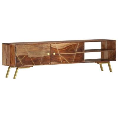 vidaXL Szafka pod TV, 140x30x40 cm, lite drewno sheesham