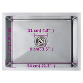 Ręcznie robiony zlew kuchenny, stal nierdzewna