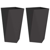 Donica 2 pcs Czarny 40 x 40 x 75 cm Stal
