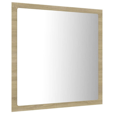vidaXL Lustro łazienkowe LED, kolor dąb sonoma, 40x8,5x37 cm, akryl