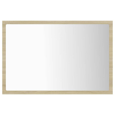 vidaXL Lustro łazienkowe LED, kolor dąb sonoma, 60x8,5x37 cm, akryl