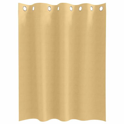 Firany blackout z kółkami 2 pcs Beżowy 140 x 140 cm Poliester