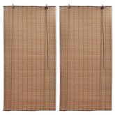 vidaXL Bambusowe rolety, 2 szt., 80 x 160 cm, brązowe