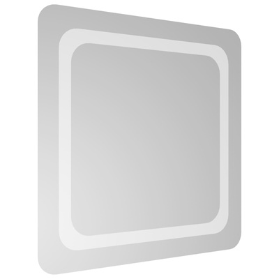 Lustro łazienkowe LED przezroczysty 50 x 50 cm szkło hartowane