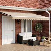 Ręczna markiza zwijana Beżowy 5 x 3 m Poliester z powłoką PU