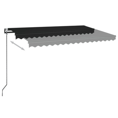 Automatycznie zwijana markiza, 450x350 cm, antracytowa