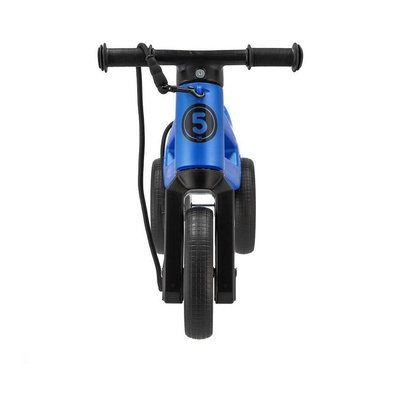 FWRider Super Sport 516521 Kolor: Blue Metallic / Niebieski metaliczny z czarnymi felgami Rowerek biegowy Jeździk 2w1 Ciche koła + Pasek do noszenia dla Rodzica