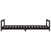 vidaXL Rama łóżka, czarna, 90x200 cm, lite drewno sosnowe model standard