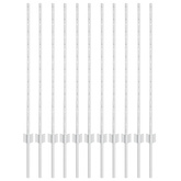 Wbudowany słupek ogrodzeniowy 11 szt. srebrny 140 cm
