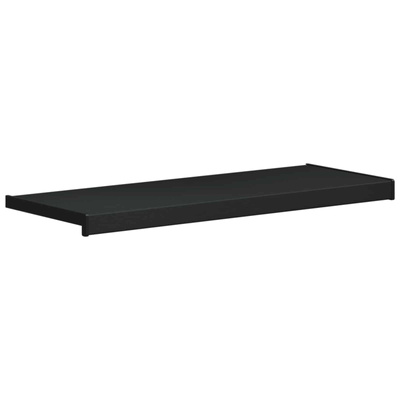 Parapet okienny Czarny z rysunkiem drewna 100 x 30 x 4,5 cm PVC