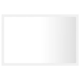 vidaXL Lustro łazienkowe z LED, białe, 60x8,5x37 cm, akryl