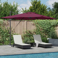 Parasol plażowy Bordeaux Czerwony 286 x 284 x 270 cm
