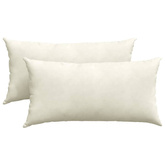 Poduszki na sofę 2 pcs Kremowy 80 x 40 cm Tkanina sztruksowa