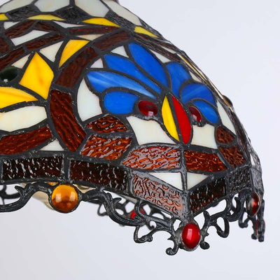 Lampa Wisząca Szklany Witraż E27 Abruzzo Capolavoro 5