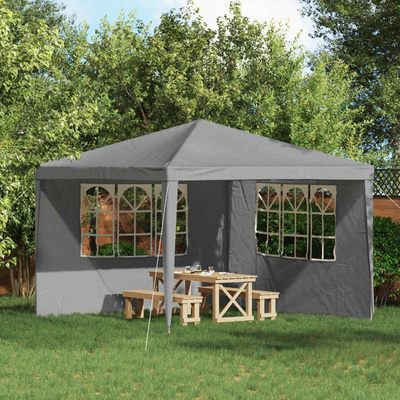 Ściana boczna namiotu na imprezy 2 pcs 300 x 195 cm jasnoszary