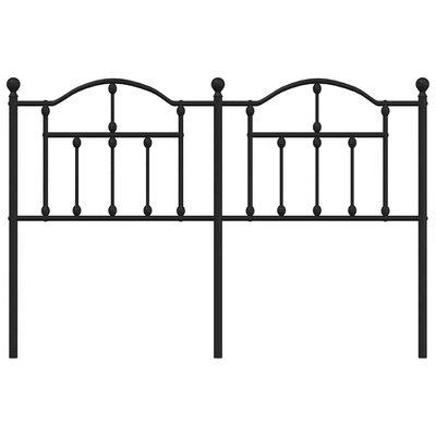 Metalowe wymienne wezgłowie, czarne, 150 cm