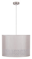 Lampa wisząca z abażurem Arabesca kremowa pojedyncza do salonu i sypialni