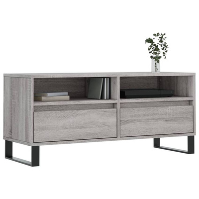 vidaXL Szafka pod TV, szary dąb sonoma, 100x34,5x44,5 cm