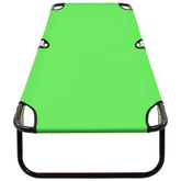 vidaXL Składany leżak, stal, zielony