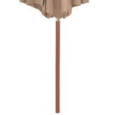 Parasol ogrodowy na drewnianym słupku, 300 cm, taupe