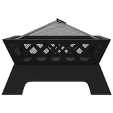 vidaXL Palenisko z pogrzebaczem, 50 cm, XXL, stal