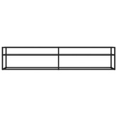 vidaXL Szafka pod TV, przezroczysta, 200x40x40,5 cm, hartowane szkło