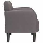 Sofa Fotel z Podłokietnikami Szary 54 cm Skóra ekologiczna