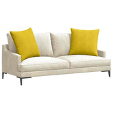 Poduszki na sofę 2 pcs Żółty 80 x 80 cm Tkanina sztruksowa