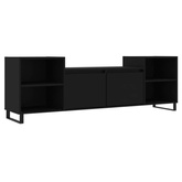vidaXL Szafka pod TV, czarna, 160x35x55 cm, materiał drewnopochodny