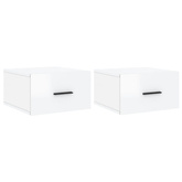 vidaXL Wiszące szafki nocne, 2 szt., białe z połyskiem, 35x35x20 cm model standard