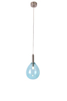 Lampa wisząca szklana LUKKA z niebieskim kloszem – minimalistyczna lampa do salonu i jadalni LED