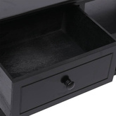 vidaXL Szafka pod TV, czarna,108x30x40 cm, drewno paulownia