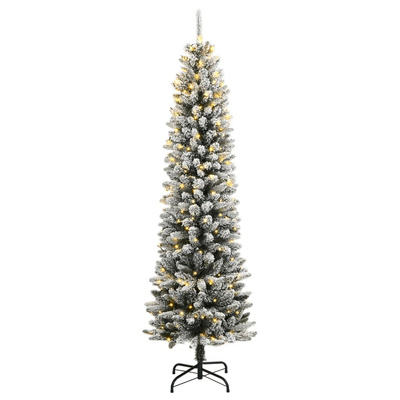 Sztuczna choinka, ośnieżona, 300 lampek LED, 210 cm