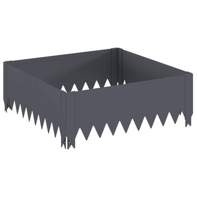 Krawężnik do trawnika 60 x 60 x 20 cm Stal antracytowy