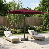 Parasol ogrodowy z oświetleniem LED i podstawą 200 x 300 cm