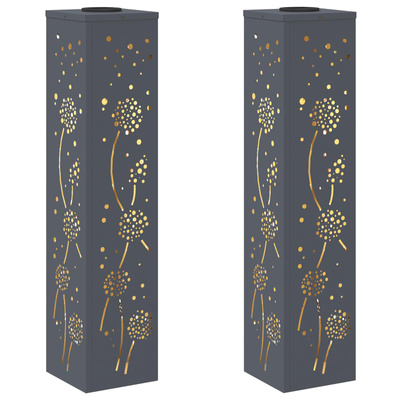 Słoneczna LED lampa na ścieżkę 2 pcs Antracyt