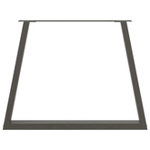 Nogi do stołu jadalnego w kształcie litery V 3 szt. Antracyt 100x(72-73,3) cm Stal