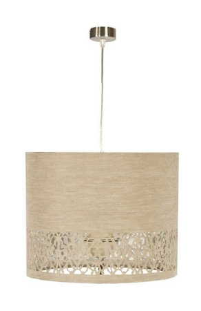 Lampa wisząca z abażurem Arabesca kremowa pojedyncza do salonu i sypialni