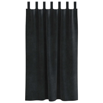 Zasłony zaciemniające 2 pcs Czarny 140 x 175 cm Aksamit