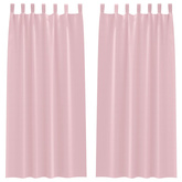 Firany blackout z kółkami 2 pcs Dziecięcy róż 245 x 140 cm