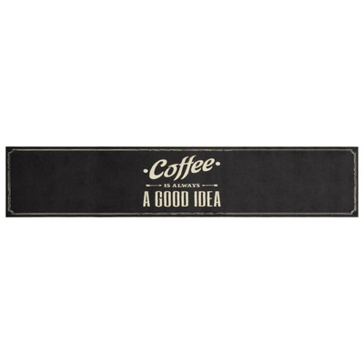 Dywanik kuchenny z napisem Coffee, 60x300 cm, aksamitny vidaXL
