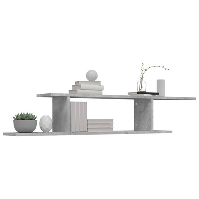 vidaXL Wisząca szafka pod TV, szarość betonu, 125x18x23 cm