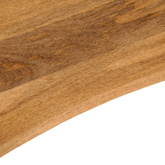 Blat biurka, z wycięciem, 120x50x2,5 cm, surowe drewno mango