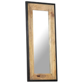vidaXL Lustro, 110 x 50 cm, lite drewno mango