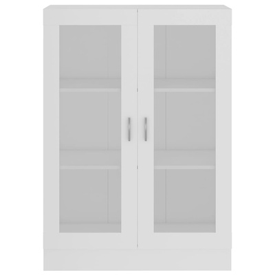 Witryna, biała, 82,5x30,5x115 cm, materiał drewnopochodny