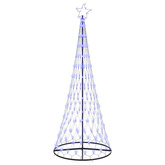 Choinka świąteczna LED z 295 diodami LED Niebieski 250 cm Metal