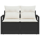 Sofa Ogrodowa z poduszką 120 x 62 x 69 cm polirattan